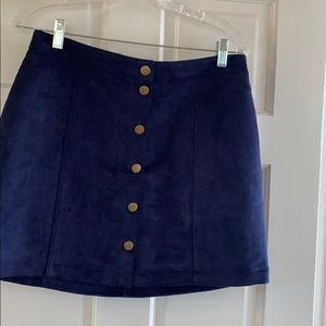 Navy blue polyester skirt